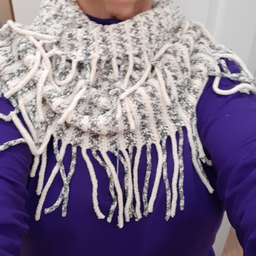 Original Soft and Warm Winter Tube Infinity Scarf With Fringes